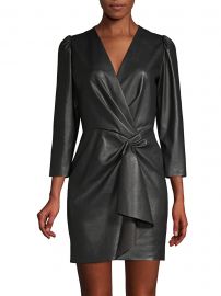 Rebecca Taylor - Long-Sleeve Vegan Leather Dress at Saks Fifth Avenue